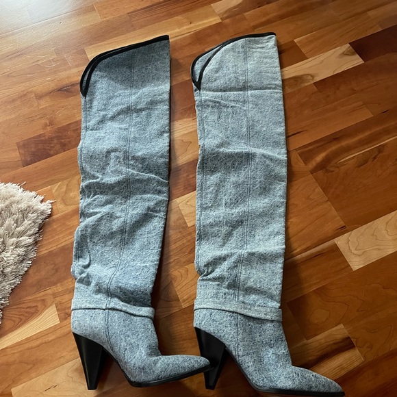 Isabel marant learon over the knee denim boots - Picture 6 of 11